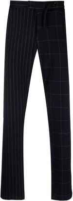 Patchwork Patterned Straight-Leg Trousers