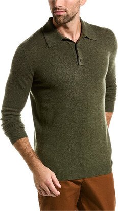 Solid Cashmere Polo Sweater-AD