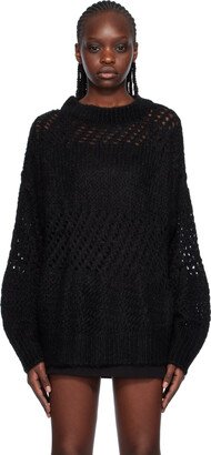 lesugiatelier Black Crewneck Sweater