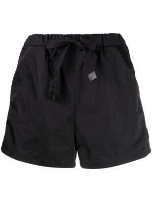 High-Waisted Drawstring Shorts