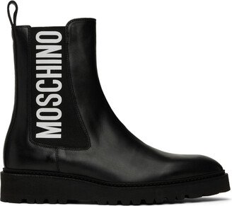 Black Logo Chelsea Boots