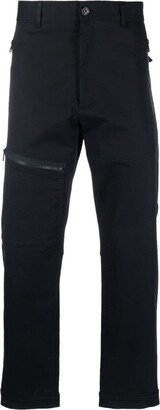 Logo-Patch Twill Tapered-Leg Trousers