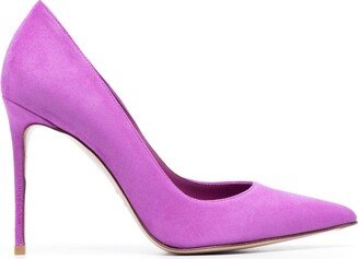 Eva 100mm suede pumps