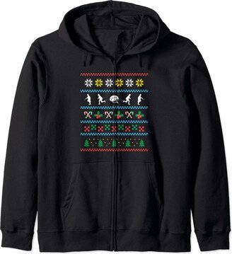 Airsoft Player Present Airsoft Fan Sport X-Mas Christmas Airsoft Zip Hoodie