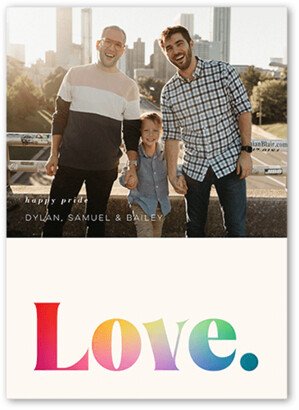 Greeting Cards: Sheer Love Pride Month Greeting Card, Beige, 5X7, Standard Smooth Cardstock, Square