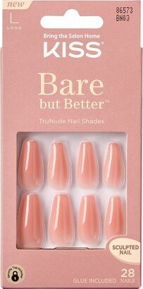 KISS Products KISS Bare But Better TruNude Fake Nails - Nude Glow - 28ct