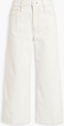 Le Italien cropped high-rise wide-leg jeans