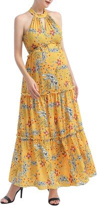 Soleil Floral Maternity Maxi Dress