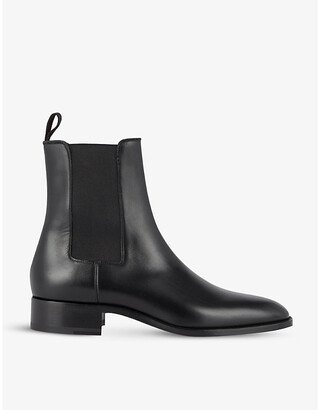 Mens Black Samson Leather Chelsea Boots