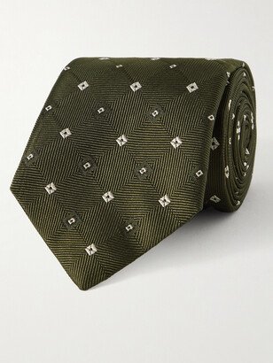 7.5cm Embroidered Silk-Faille Tie