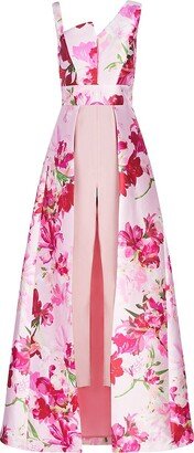 Fleur Azalea-Printed Walk-Thru Jumpsuit