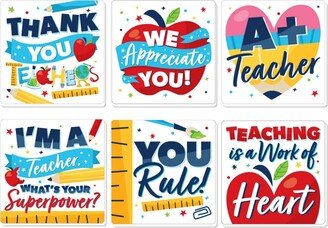 Big Dot Of Happiness Thank You Teachers - Teacher Appreciation Decor - Drink Coasters - Set of 6