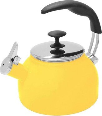 Ceylon Enamel-on-Steel Whistling Teakettle (1.6-Quart, Canary Yellow)
