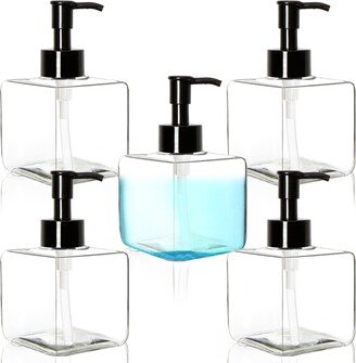 Youngever 5 Pack 8Oz Clear Plastic Square Pump Bottles, Refillable Bottles For Dispensing Lotions, Shampoos Ye394.195