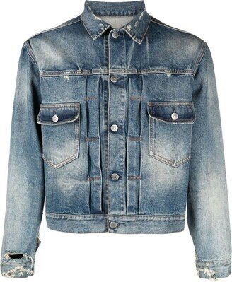 Distressed Denim Jacket-AU