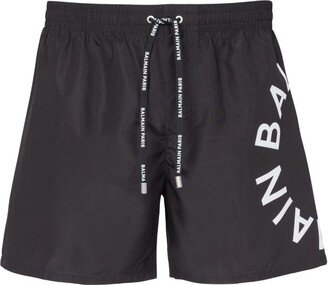 Logo-Print Swim Shorts-AZ