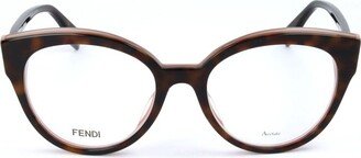 Fendi Eyewear Cat Rounded Frame Glasses