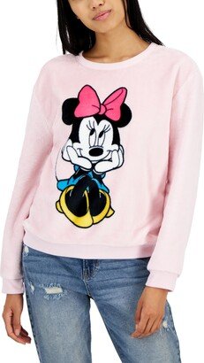 Juniors' Minnie Mouse Graphic Cozy Sweatshirt