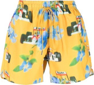 Graphic-Print Swimming Shorts