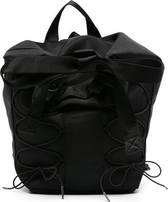 Lace-Up Canvas Backpack