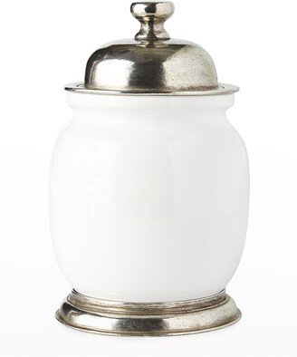 Small Ceramic & Pewter Canister