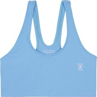 Runner logo-print sports bra