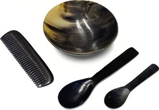 Natural Horn Accessories - Round Bowl Spoons Comb