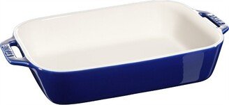 Ceramic 10.5-inch x 7.5-inch Rectangular Baking Dish - Dark Blue