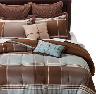 Brown Daniel Jacquard Set (California King) 8pc