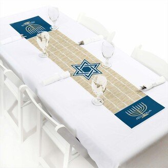 Big Dot Of Happiness Happy Hanukkah - Petite Chanukah Party Paper Table Runner - 12 x 60 inches