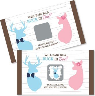 Big Dot Of Happiness Boy Buck or Doe Hunting Gender Reveal Scratch Off Cards - Baby Shower Game 22 Ct