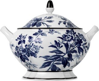 Herbarium-print porcelain soup tureen