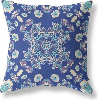 Amrita Sen Designs Amrita Sen Rose Wreath Indoor Outdoor Pillow Zip