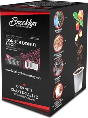 Brooklyn Beans Roastery Brooklyn Beans Corner Donut Shop Flavored Coffee Pods, 2.0 Keurig, 40 count