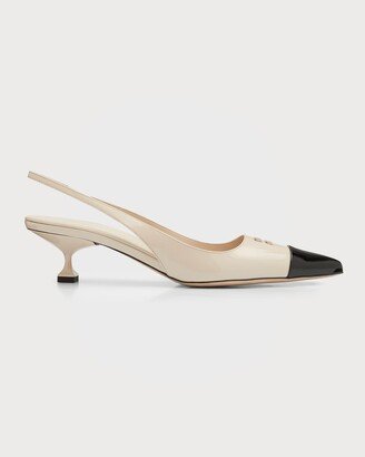 Patent Cap-Toe Slingback Pumps