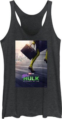 Women's She-Hulk: Attorney at Law Super Lawyer Racerback Tank Top - Black Heather - Large