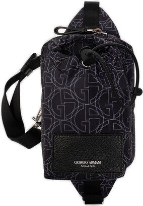 Monogram Printed Zipped Backpack-AA