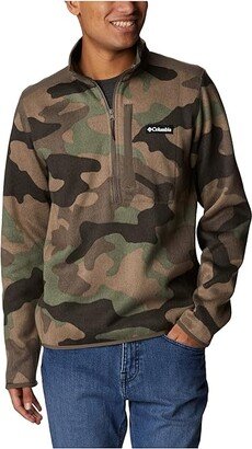 Sweater Weather II Printed 1/2 Zip (Cypress Mod Camo) Men's Clothing