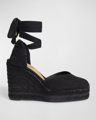 Chiara Ankle-Wrap Espadrille Wedges