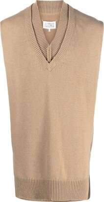 Layered Knit Vest-AA