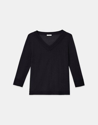 Fine Gauge Cashmere V Neck Sweater