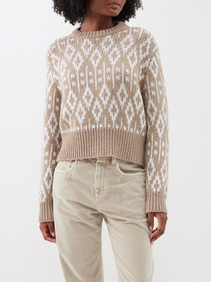 Jacquard-knit Cashmere Sweater