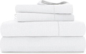 Soft Luxury Linen-Blend 4Pc Sheet Set-AA