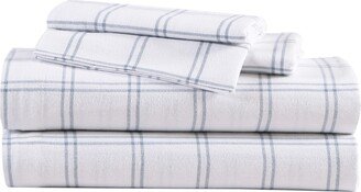 Westridge Plaid Cotton Flannel 4 Piece Sheet Set, Queen