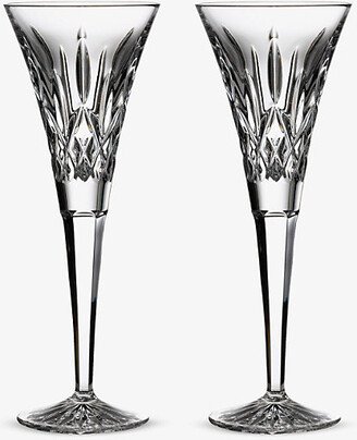 Lismore Crystal Toasting Flute set of two