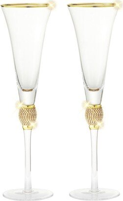 Berkware Set of 2 Trumpet Champagne Glasses-AA