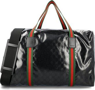 Web Detailed Large Duffle Bag