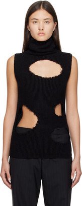 Black Cutout Turtleneck-AA