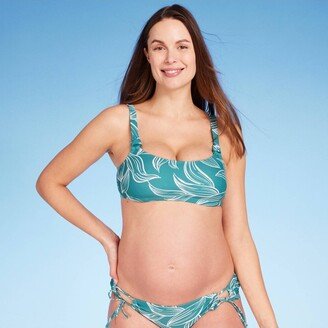 Nursing Bikini Maternity Top - Isabel Maternity by Ingrid & Isabel™ Turquoise Floral Cup