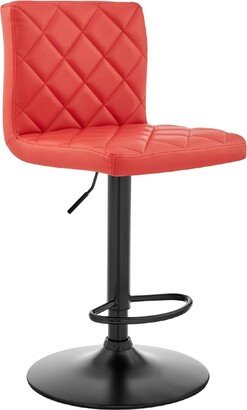 Duval Adjustable Faux Leather Swivel Bar Stool